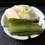 若菜館 - 香の物（白菜漬け、野沢菜漬け）