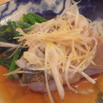 菜根譚 北海道中華 - 蒸し魚（ソイと有機ほうれん草）