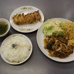 珉珉 - ジンギスカン定食＋餃子