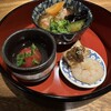料理屋 八 - カニと湯葉のベッコウあんかけ／ミニトマトの蜜煮／筍の蕗味噌煮・小エビの芝煮