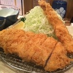 とんかつ いわい - スタンプで【特選】ロースコンビ定食（2015.01）