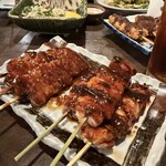 鳥楽 - ねぎま　味噌
豚バラ　味噌