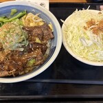 焼きたてのかるび - 料理写真:旨塩ねぎ【二種盛り】カルビとハラミ丼(並)