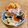 横浜漁港 - 料理写真:〈こぼれ海鮮うにいくらのアテ巻き〉