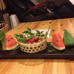 オーガニックカフェ　チャント - 別注のフルーツ盛り合わせ。