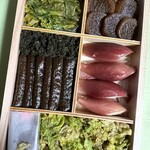 紫野 和久傳 - 料理写真:「春のにがみ」　　左上から花わさび、山ウド、ふき、茗荷、蕗のとう