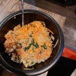 焼肉 炭屋 - 明太子ビビンバ（混ぜたあとです）