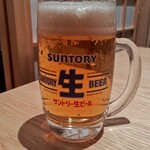 海鮮居酒屋 魚政 - サントリー生ビール