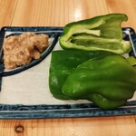 スミビトケムリ - 肉味噌ビーマン330円