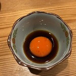 めん 呼白 - 「つけたま（蘭王と自家製出汁醬油）」（200圓）。