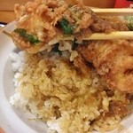 天三 - 白飯のタレ浸み具合