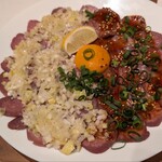 牛タン 馬刺し 特選和牛 ぶれゑめん - 牛タンてっさユッケ