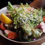 おじさんと日本酒 - 紀州鴨とグレープフルーツのサラダ