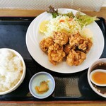 夜来香 - 通常メニューの生姜の鶏唐定食
