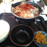 すき家 - 豚肉豆腐チゲ鍋定食\648(鍋フェア価格)