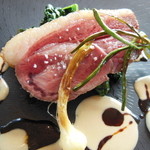 ポエシア - 熊本産野生猪　モリュ茸とマルサラ・マディラワインソース　ニンニクとユリ根のピューレ添え