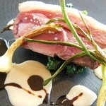 ポエシア - 熊本産野生猪　モリュ茸とマルサラ・マディラワインソース　ニンニクとユリ根のピューレ添え