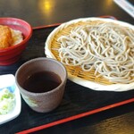 そばの郷 池田屋 - ざる蕎麦(大盛り) ＋ ソースかつ丼(小)