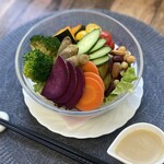 元氣亭 - サラダボール　　野菜不足の方におすすめ。自家製の玉ねぎドレッシング付