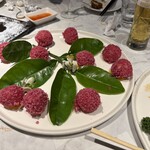 草山夜未眠景觀餐廳 - 此処からはデザートタイム、最初はライチを使ったお饅頭です。