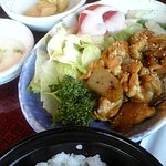 EXPASA多賀（下り） レストラン - 近江鶏の生姜焼膳（\1,150）