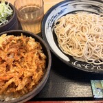 ゆで太郎 - かき揚げ丼セット¥730-