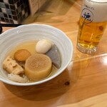 炉端とおでん 呼炉凪来 - お通しおでん