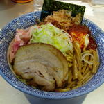 豚骨一燈 - 油そば＋エビの辛み＋マヨネーズ　８４０円