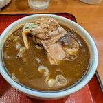めん和正 - つけ汁にはたっぷりチャーシューやらメンマが入っている。