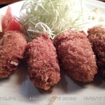 大かまど飯 寅福 - カキフライ定食の牡蠣 (4個) 2015.2