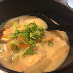 日本酒のめるとこ - おまかせ3品の粕汁