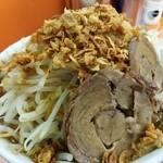 暴豚製麺所 - 並ラーメン【フライドオニオントッピング】野菜マシ　2015年2月