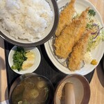 お魚処 うおとも - アジフライ　大盛セット
