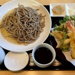 Soba Dining Tomo - 料理写真:天もりそば大盛＠1600円