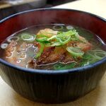 赤ひげ - 「海鮮かきあげ」（300円）の『出汁かけ』