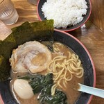 麺家 紫極 - ラーメン　1,000円　味玉　100円　トッピングC（この日は豚バラ1枚）　ライス無料