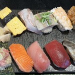 鮨・酒・肴 杉玉 - 　杉玉のお昼ごはん　至福10貫