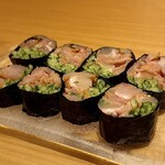 すしやのたい悟 - 料理写真:赤貝ひもきゅう巻き シャリなしバージョン(♡▽♡)磯の香りと完璧な食感にノックアウトです！