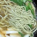 琉球村 - よもぎトッピングと麺にも練り込み,フーチーバーそば1200円,琉球村那覇空港店(沖縄県)TMGP撮影