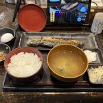 しんぱち食堂 - さば文化干し定食 納豆 生玉子