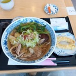 山形の肉そば 福姫 - 料理写真:鶏そば（とり天サービス）