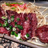 鉄板焼 東洋 - 和牛ハラミ焼き定食 ¥1750