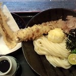 瀬戸内製麺710 - ちく玉天ぶっかけ＆穴子天（H27.2.15）