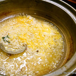 谷中 鳥よし - すっぽん鍋を雑炊に