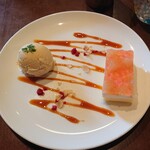 川原町屋 - 主人が選んだ”アップル＆ピーチのケーキ”