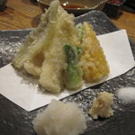 海物 山物 - キスの天ぷら