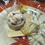 山中温泉　花紫 - ノドクロと鱈の白子です。