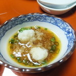 山中温泉　花紫 - おろしポン酢をつけていただきました。