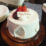 山中温泉　花紫 - 用意してもらったバースデーケーキ