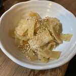 もつ焼きばん - たけのこ中華漬け308円